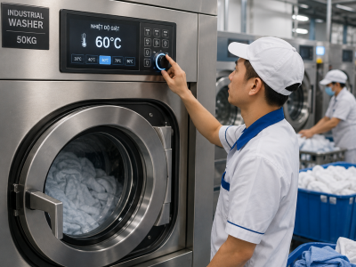 Nhiệt Độ Giặt Thích Hợp Cho Máy Giặt Công Nghiệp
