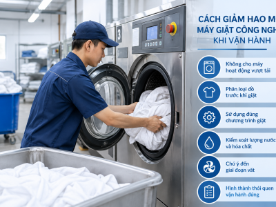 Cách Giảm Hao Mòn Máy Giặt Công Nghiệp Khi Vận Hành