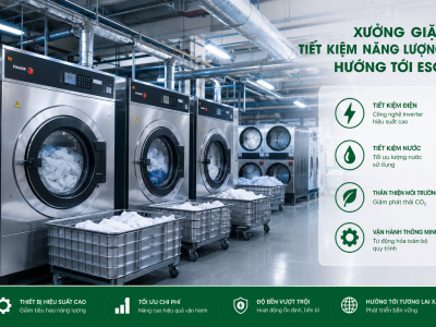 5 Xu Hướng Tiết Kiệm Năng Lượng Trong Xưởng Giặt Công Nghiệp 2026